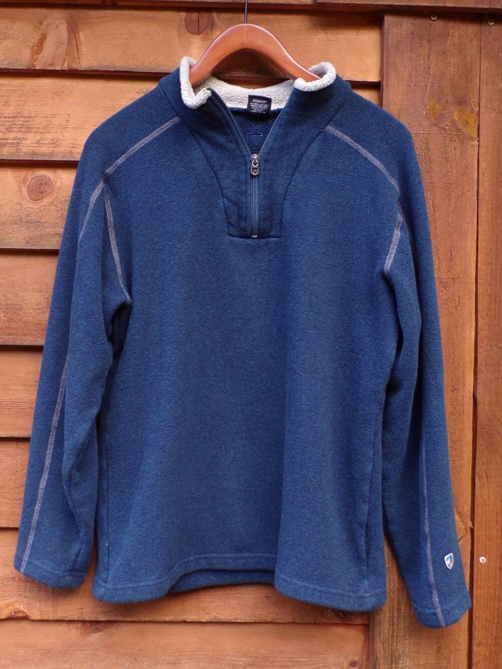 Kuhl Alfpaca 3/4 Zip Pull Over Blue Long Sleeve Fleece Women's L